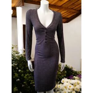 Dress Women Gray & Black Strip Size XXL NWT XXL(Reg: $57)